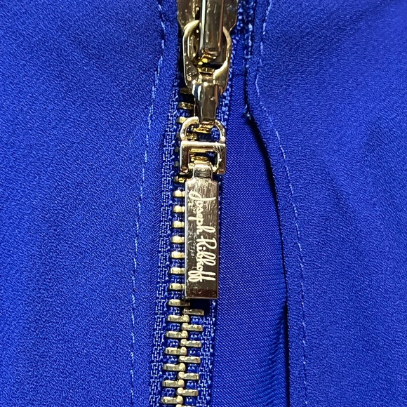 Joseph Ribkoff Cobalt Blue Sheath Dress with Chiffon Overlay - Picture 6 of 10